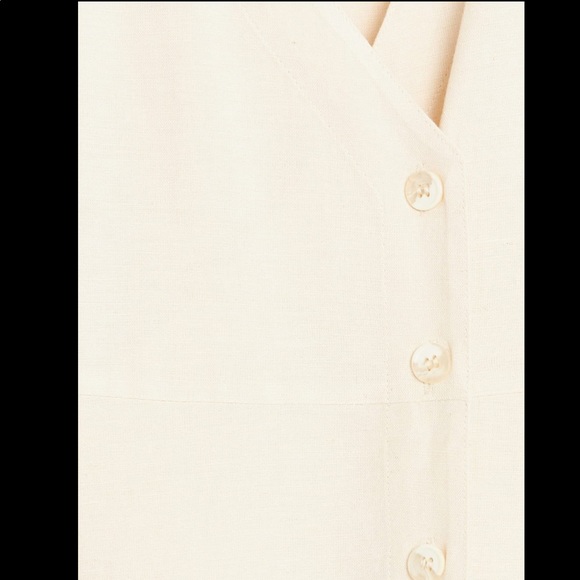 MANGO Buttoned wrap dress in Ecru - Picture 4 of 13